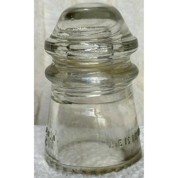 Vintage Hemingray 9 Insulator Very Good Condition. Slight Rust Small Chip - Picture 12 of 12